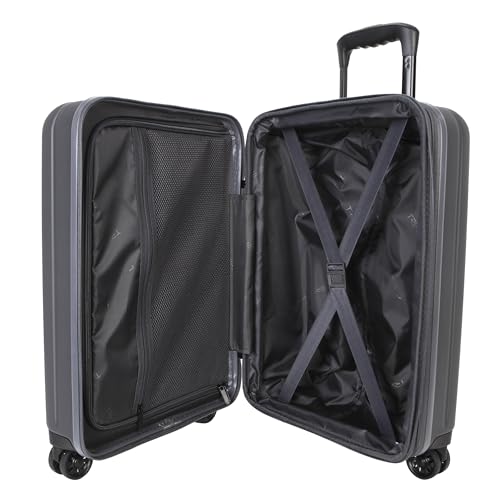 TRIPS AXIS 20-Inch Carry-On Lightweight Durable Hardside 8-Wheel Spinner Cabin Size Luggage, Asphalt - color: Asphalt, size: CARRY ON