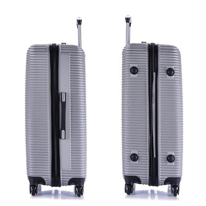 InUSA ROYAL 28-Inch Large Hardside Spinner Wheel Luggage Lightweight Silver - color: Silver, size: 28 Inch (L)