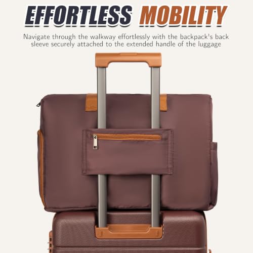 Cosbarn Luggage Sets 5 Piece, Hardshell Suitcase with Spinner Wheels | Durable Suitcase Set , ABS Hard Shell Lightweight Luggage with TSA Lock, Space-Saving Nested, Checked Travel Suitcases - color: Burgundy
