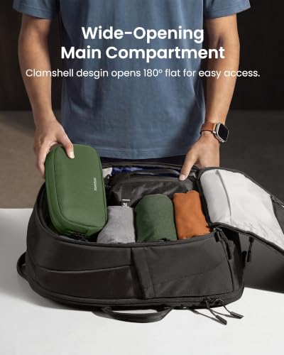 tomtoc Laptop Backpack 26L, Large Work Bag Fits 15.6-16 Inch Laptop - color: Black, size: 26L