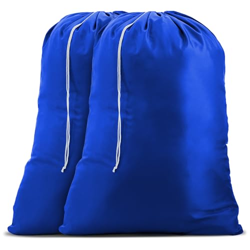 Handy Laundry Bags Nylon Extra Large - Heavy Duty - 2-Pack, Royal Blue - color: Royal Blue