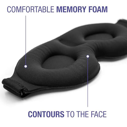 DMI Contoured Cloud Rejuvenation Sleep Mask | Zero Pressure | Game-Changing Comfort | 3D Eye Masks for Sleep | Adjustable Strap, Breathable & Soft, 100% Blackout Technology
