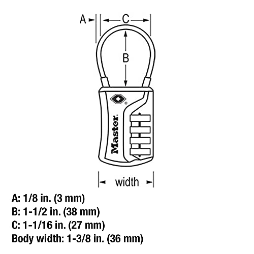 Master Lock 4697D Set Your Own Combination TSA Approved Luggage Lock, 1 Pack, Colors May Vary - style: 1 Pack, Color May Vary