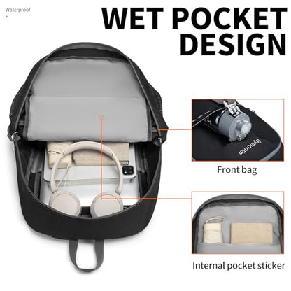 Lightweight Foldable 45L Large-Capacity Everyday Backpack (Black) - color: 45l-black
