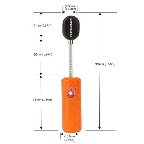 TravelMore TSA Approved Locks for Luggage with Keys, Secure Travel Locks - color: 2 Pack - Orange