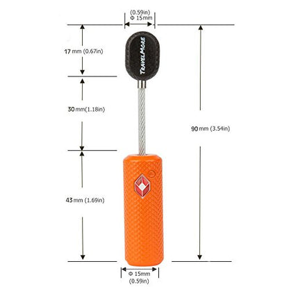 TravelMore TSA Approved Locks for Luggage with Keys, Secure Travel Locks - color: 2 Pack - Orange