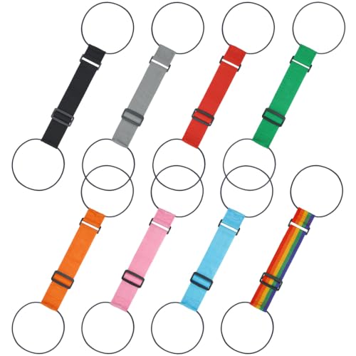 Add Bag Luggage Strap for Suitcases - LHZHLE 8 Pcs Adjustable Bungee Straps - color: 8 Solid Colors