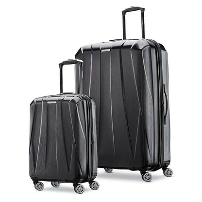 Samsonite Centric 2 Hardside Expandable Luggage with Spinner Wheels, 2-Piece Set (20/28),Black - color: Black, size: 2-Piece Set (Carry-on/Large)