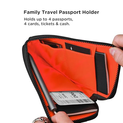 ALPAKA Zip Travel Wallet RFID Blocking Passport Holder Black - color: Black