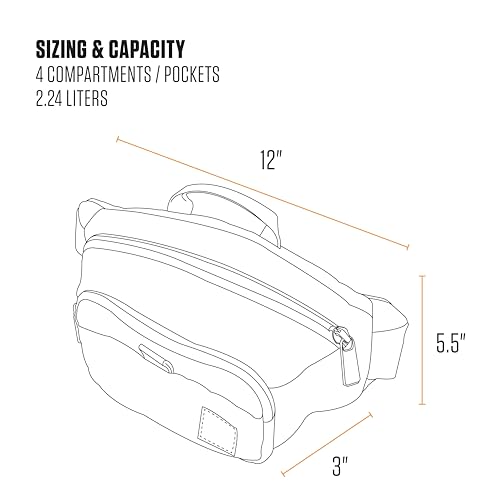 Carhartt Classic Adjustable Sling Bag, Durable, 600-Denier Water Resistant Hip Pack - color: Chalk