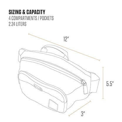 Carhartt Classic Adjustable Sling Bag, Durable, 600-Denier Water Resistant Hip Pack - color: Essential Waist Pack (Mossy Oak Bottomlands)