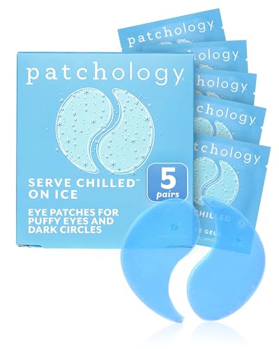 Patchology On Ice Cooling Blue Under Eye Patches For Puffy Eyes | 5 Pairs - size: 1 Count (Pack of 5)