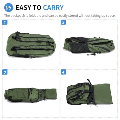 20L Small Hiking Backpack for Women Men Packable Daypack Green - color: Dark Green, size: 20L