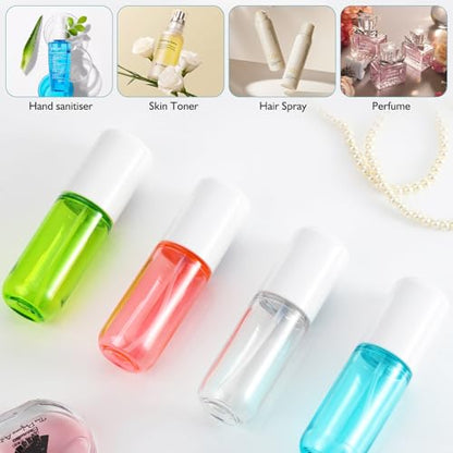 Aeibxiy Small Spray Bottle Travel Size 1.35oz 40ML, Fine Mist Plastic Spray Bottles, Refillable Empty Spray Bottle for Toners, Perfume, Face& Hair Spray - color: Clear,2 Pack