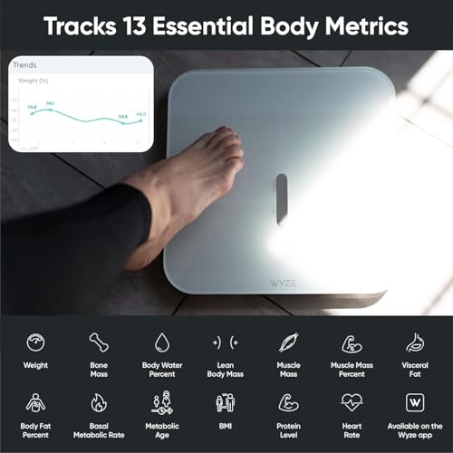 Wyze Smart Scale X Digital Bathroom Scale for Body Weight and Fat(White) - color: Scale X White