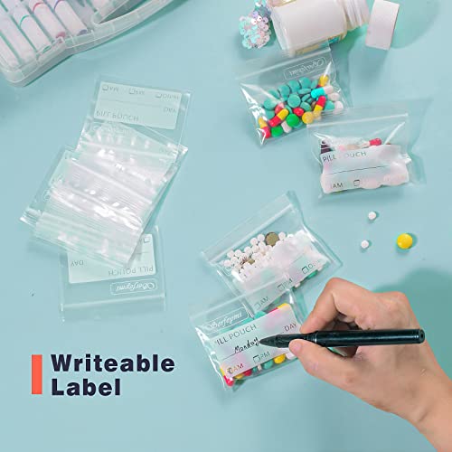 Serfeymi Pill Bags for Travel Pill Pouch Organizer Pack of 120, 3 x 2.75 in - size: Pack of 120