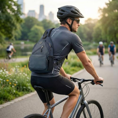 Javolto Crossbody Sling Bag,Small Backpack Men,Hands-Free Shoulder Daypack - color: Navy Blue