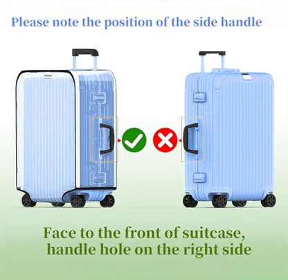 Luggage Covers Clear Suitcase Cover Protector, 20inch - color: Black, size: 20 inch