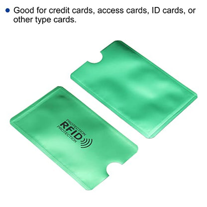 PATIKIL RFID Blocking Credit Card Sleeves, 10 Pack Contactless Protector Holder for NFC Purse, Light Green - color: Light Green