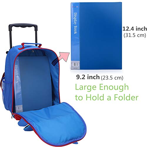 Yodo 3-Way Kids Suitcase Luggage or Toddler Rolling Backpack with wheels - color: Shark-Medium, style: Shark