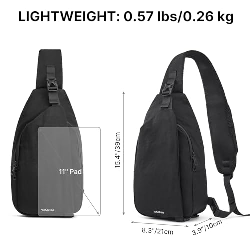 G4Free Sling Bag for Men, RFID Blocking Crossbody Bag for Daily - color: black