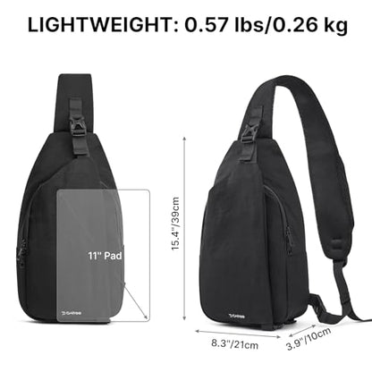 G4Free Sling Bag for Men, RFID Blocking Crossbody Bag for Daily - color: black