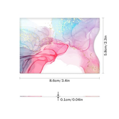RFID Blocking Sleeves (10 RFID Blocking Sleeves, 10 Unique Designs) Identity Theft Protection Travel Case Set (Pink Marble Style - color: Pink Marble Style