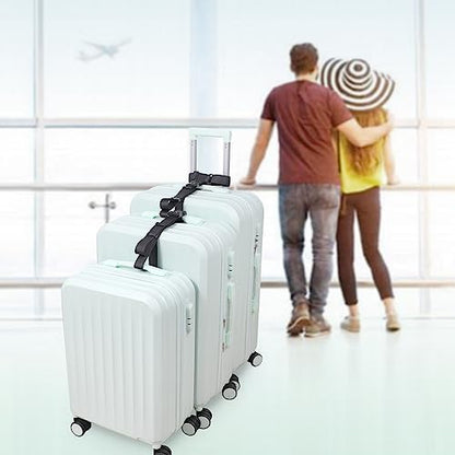 Vigorport Luggage Connector Straps for Suitcase, Add A Bag Suitcase Belt - size: Large-Metal Buckle