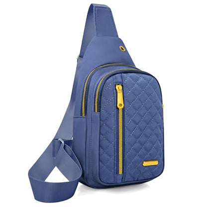 Aisijimo Small Sling Bag For Women Men Casual Crossbody Sling Backpack - color: 801-blue-2