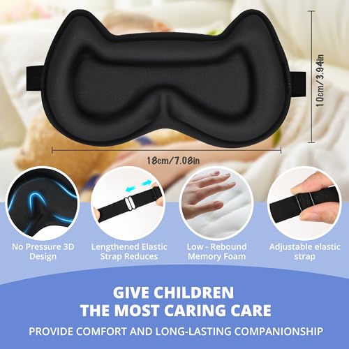 Kids Sleep Mask for Sleeping, Soft 3D Contoured Eye Mask for Kids - color: Royal Blue-kids