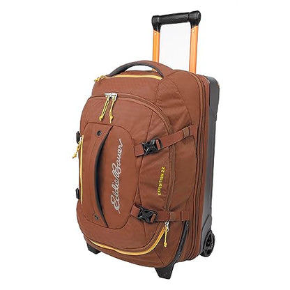 Eddie Bauer Expedition Rolling Duffel Bag with Wheels - Rust, 22" - color: Rust, size: 22" (Carry-On)