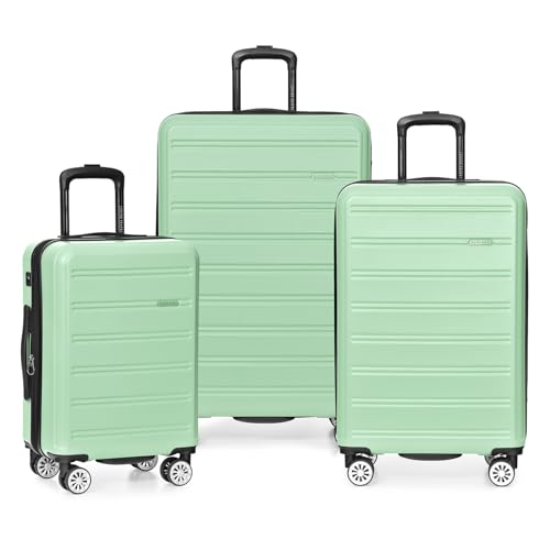 Travel Select Snowcreek Hardside Expandable Spinner Luggage Set w/USB Port, Mint, 3-Piece - color: Mint, size: 3 Piece Set