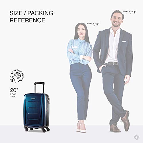 Samsonite Winfield 2 Hardside Luggage with Spinner Wheels, Carry-On 20-Inch, Deep Blue - color: Deep Blue, size: Carry-on Spinner