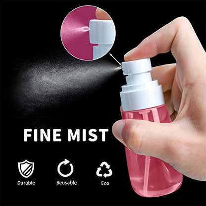 Cosywell Fine Mist Spray Bottle 3.4oz/ 100ml Empty Cosmetic Refillable Travel Containers Plastic Hair Spray Bottle Sprayer for Perfume Skincare Makeup Lotion (8color) - color: 8color
