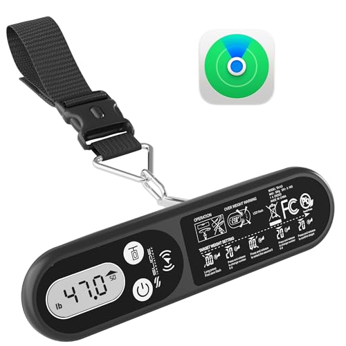 Digital Luggage Weight Scale with Apple Find My Tracker, up to 110lb/50kg