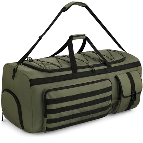 Gonex 130L Extra Large Duffel Bag, Convertible Travel Duffle - color: Army Green, size: 130L