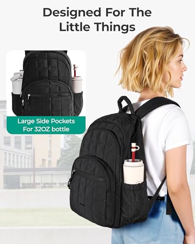 BAGSMART Travel Backpack for Women, 15.6" College Laptop Backpack, Grape - color: Grape, size: Standard 15.6 Inch