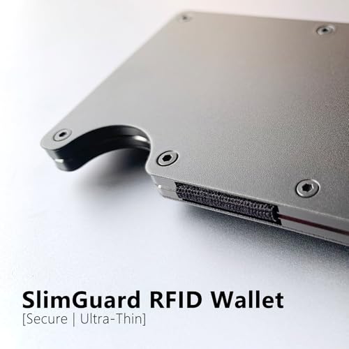 Slim Metal Wallet for Men – RFID Blocking Credit Card Holder, Minimalist Aluminum Wallet, Durable Front Pocket Wallet, Great Gift for Men