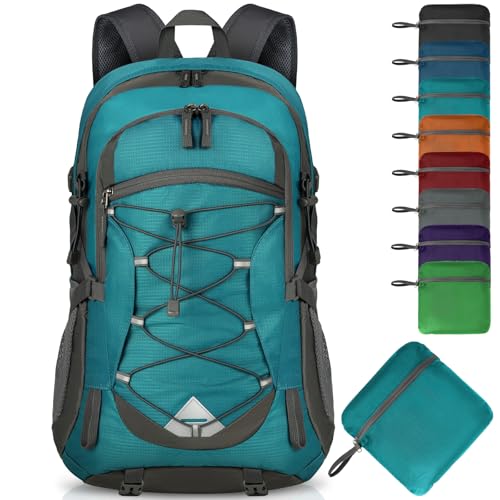 IGOLUMON Hiking Backpack 40L Packable Lightweight Camping Daypack Men Women - color: Green