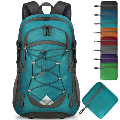 IGOLUMON Hiking Backpack 40L Packable Lightweight Camping Daypack Men Women - color: Green