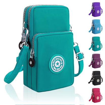 Mini Crossbody Sling Bag, Cell Phone Purse, Travel Pouch Shoulder Bag with Adjustable Strap, Lightweight Organizer Pouch - color: Green