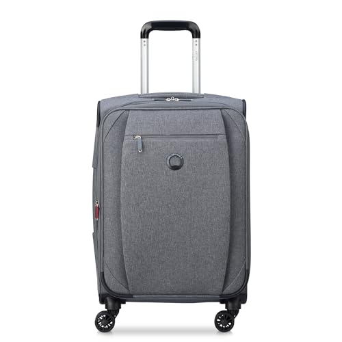 DELSEY PARIS Rami Softside Expandable Luggage with Spinner Wheels, Grey, 3 Piece Set (20/24/28) - color: Grey