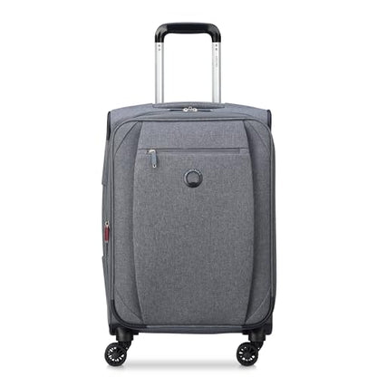 DELSEY PARIS Rami Softside Expandable Luggage with Spinner Wheels, Grey, 3 Piece Set (20/24/28) - color: Grey