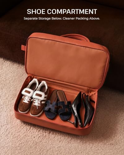 Coolife 3-Piece Carry-On Travel Set, 20-Inch Expandable Suitcase - color: Brown, size: 3-Piece Set (20''/Duffel/Toiletry Bag)