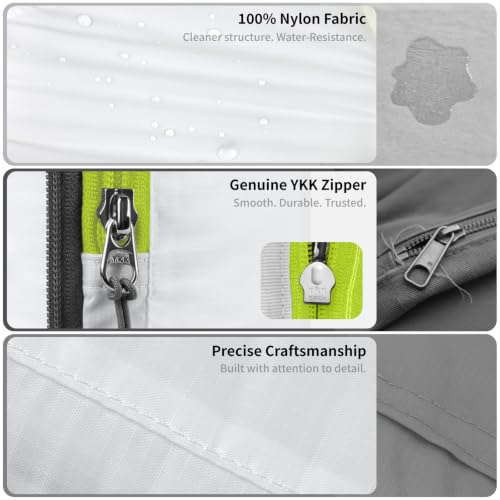 Cipway Compression Packing Cubes Set (White 3pcs) - color: White, size: 3PCS
