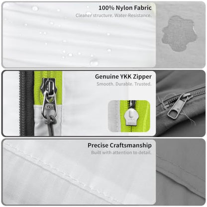 Cipway Compression Packing Cubes Set (White 6pcs) - color: White, size: 6PCS