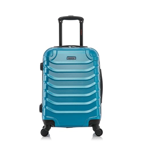 InUSA ENDURANCE Luggage with Spinner Wheels | Durable Lightweight Hardshell Suitcase, Spacious Travel Bag with Handle and Trolley | 20-Inch Carry On Small Luggage | Teal - color: Teal, size: 20 Inch