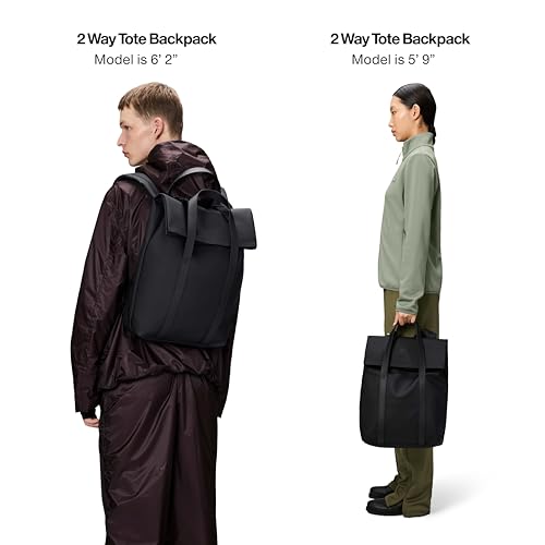 RAINS 2 Way Tote Backpack - Waterproof Convertible Laptop Bag, 4 Gallon