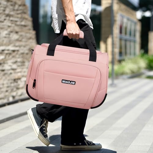 Underseat Carry On Luggage Bag, Lightweight Travel Tote Bag for Travel - color: Pink, size: 18IN