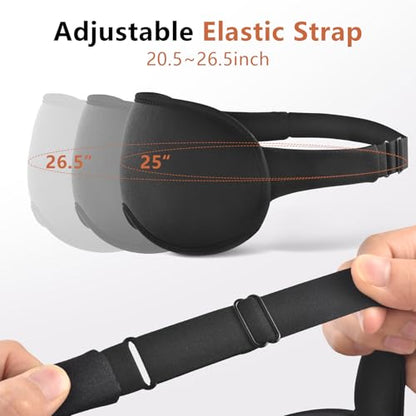 Sleep Mask for Side Sleeper Women Men, Eye Mask for Sleeping Light Blocking, 3D Contoured Cup Sleeping Mask, Soft Breathable Sleep Eye Mask with Adjustable Elastic Strap for Travel - color: Black01